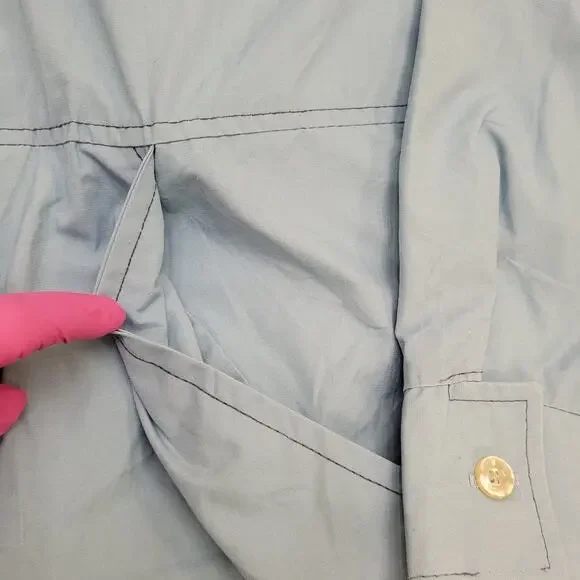 Vintage 90s MOD Jacket XL 23x28 Blue USA - Picture 5 of 11